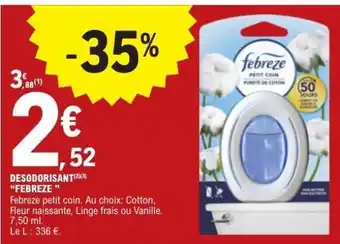 E.Leclerc DÉSODORISANT FEBREZE offre