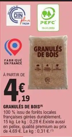 E.Leclerc Granulés de bois offre