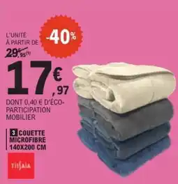 E.Leclerc COUETTE MICROFIBRE 140X200 CM offre
