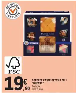 E.Leclerc COFFRET CASSE-TÊTES 8 EN 1 “KIDWAY” offre
