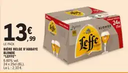 E.Leclerc BIÈRE BELGE D'ABBAYE BLONDE 'LEFFE' offre