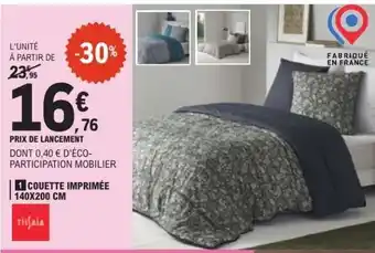 E.Leclerc Couette Imprimée 140x200 cm offre