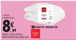 E.Leclerc Couette 140x200 cm offre