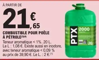 E.Leclerc COMBUSTIBLE POUR POÊLE À PÉTROLE offre