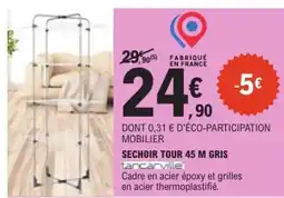 E.Leclerc SECHOIR TOUR 45 M GRIS offre