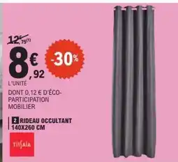 E.Leclerc 2 RIDEAU OCCULTANT 140X260 CM offre