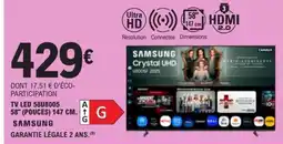 E.Leclerc TV LED 58U8005 offre