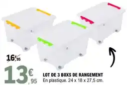 E.Leclerc Lot de 3 boxs de rangement offre
