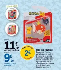 E.Leclerc Pack de 3 Figurines offre