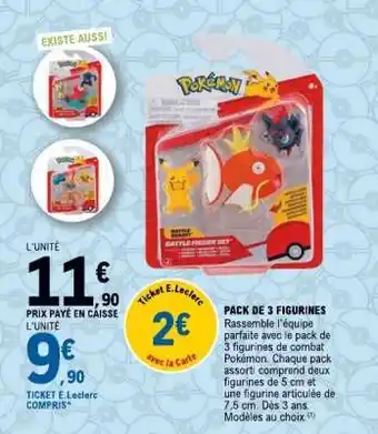 E.Leclerc Pack de 3 Figurines offre