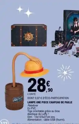 E.Leclerc LAMPE ONE PIECE CHAPEAU DE PAILLE offre