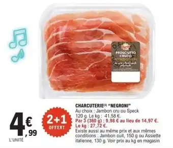E.Leclerc CHARCUTERIE NEGRONI offre