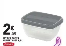 E.Leclerc CURVER Lot de 2 boîtes alimentaires 1,3 L offre