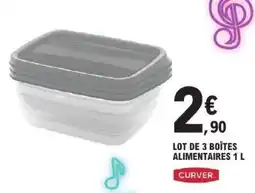 E.Leclerc Curver Lot de 3 Boîtes Alimentaires 1 L offre