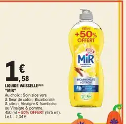 E.Leclerc LIQUIDE VAISSELLE MIR offre