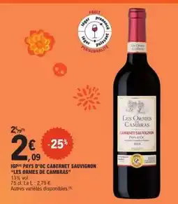 E.Leclerc IGP Pays d'Oc Cabernet Sauvignon 'Les Ormes de Cambras' offre