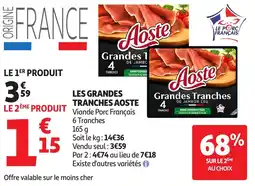 Auchan AOSTE Le porc français tranches offre