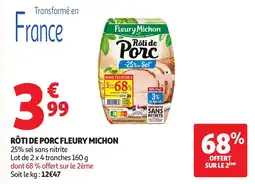 Auchan FLEURY MICHON de porc offre
