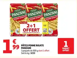 Auchan PANZANI Pâtes penne rigate offre