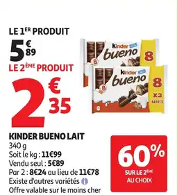 Auchan KINDER Bueno lait offre