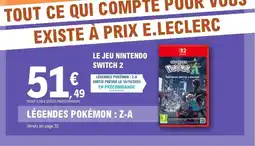 E.Leclerc Le jeu nintendo switch 2 offre