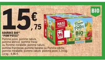 E.Leclerc POM'POTES Gourdes bio offre