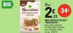 E.Leclerc NOCCIOLATA Mini tartelettes bio offre