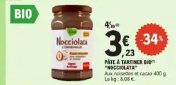 E.Leclerc NOCCIOLATA Pâte à tartiner bio offre