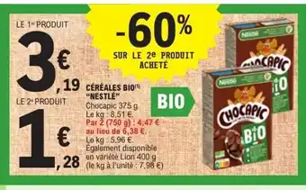 E.Leclerc NESTLÉ Céréales bio offre