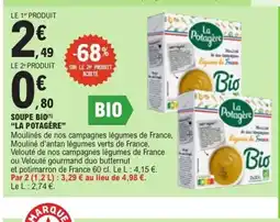 E.Leclerc LA POTAGÈRE Soupe bio offre