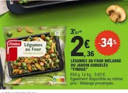 E.Leclerc FINDU Légumes au four mélange du jardin surgelés offre