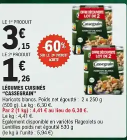 E.Leclerc CASSEGRAIN Légumes cuisinés offre