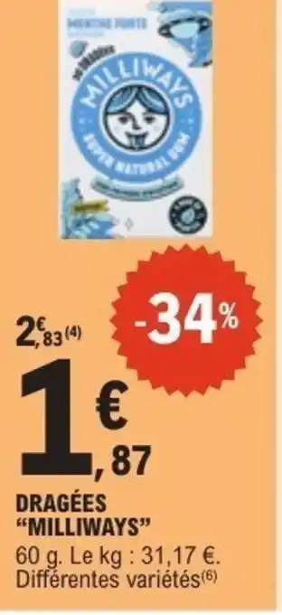 E.Leclerc MILLIWAYS Dragées offre