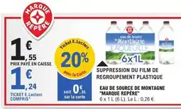 E.Leclerc MARQUE REPÈRE Eau de source de montagne offre