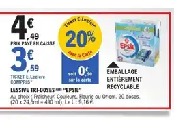 E.Leclerc EPSIL Lessive tri-doses offre