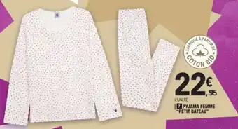 E.Leclerc Pyjama Femme 'Petit Bateau' offre