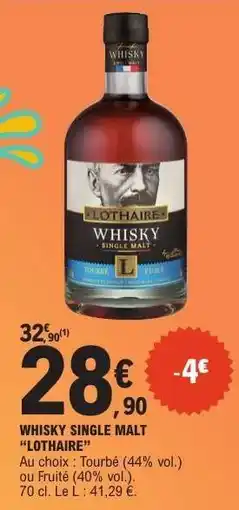 E.Leclerc WHISKY SINGLE MALT “LOTHAIRE” offre