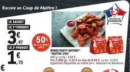 E.Leclerc MAÎTRE COQ Wings party nature offre