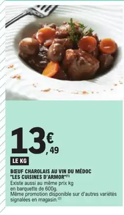 E.Leclerc LES CUISINES D'ARMOR Bœuf charolais au vin du médoc offre
