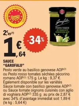 E.Leclerc GAROFALO Sauce offre