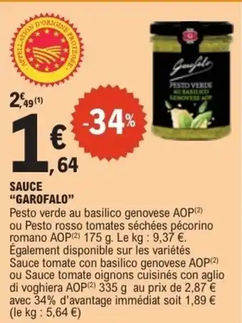 E.Leclerc GAROFALO Sauce offre