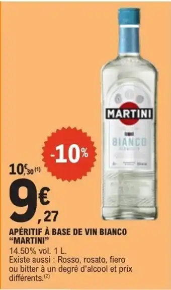 E.Leclerc MARTINI Apéritif à base de vin bianco offre