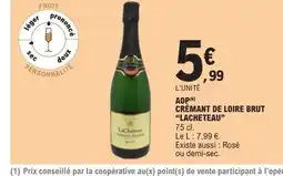E.Leclerc LACHETEAU Aop crémant de loire brut offre