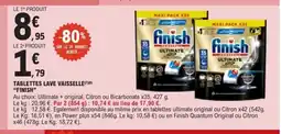 E.Leclerc FINISH Tablettes lave vaisselle offre