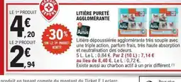 E.Leclerc Litière pureté agglomérante offre
