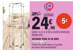 E.Leclerc TANCARVILLE Sechoir tour 45 m gris offre