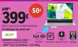 E.Leclerc ACER Pc portable nx.d4tef.001 offre