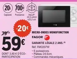 E.Leclerc FAGOR Micro-ondes monofonction offre
