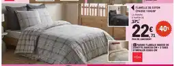 E.Leclerc Parure flanelle housse de couette + 2 taies d'oreiller offre