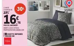 E.Leclerc Couette imprimée offre